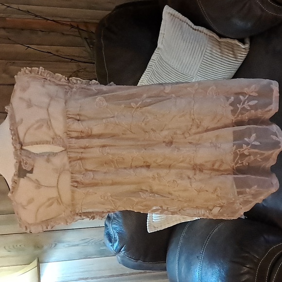 Torrid Floral Blush Pink Lace Sleeveless Blouse Top Office Business Casual Size - Picture 7 of 12